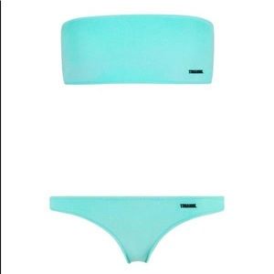 TRIANGL blue crush strapless bikini
